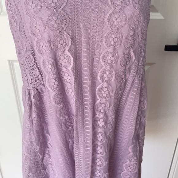 Francesca’s Blue Rain Lilac Lace Shift Dress - Picture 4 of 7